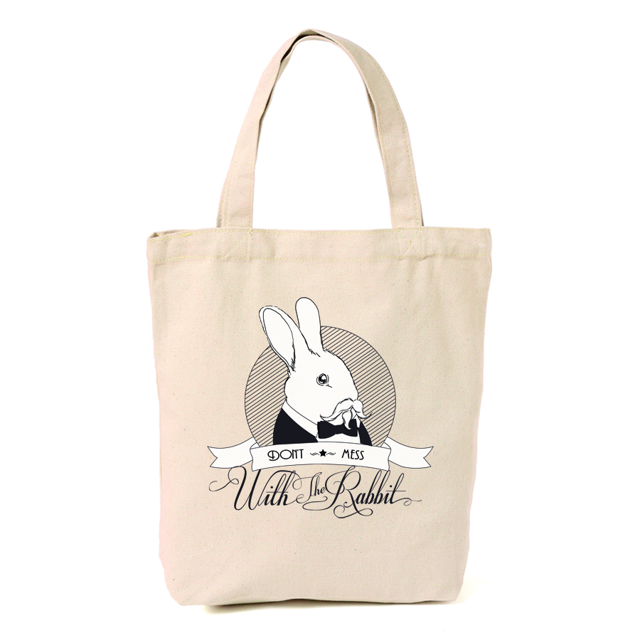 Dont mess with the rabbit totebag
